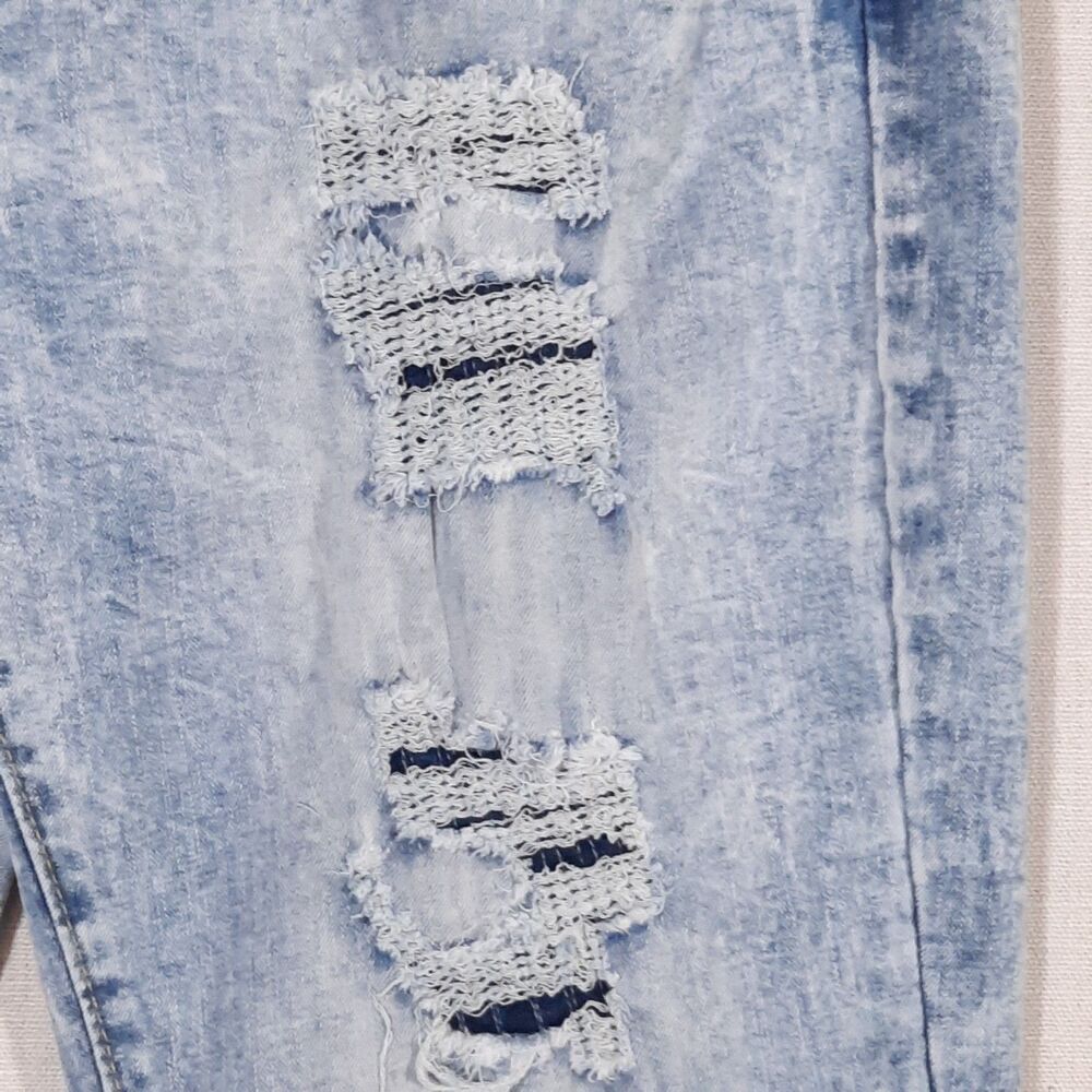 Akademiks Distressed Jeans Size 18 Straight Leg High Rise Acid Wash Stretch - Picture 3 of 15